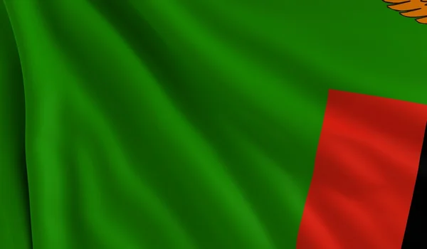 Vlajka Zambie — Stock fotografie