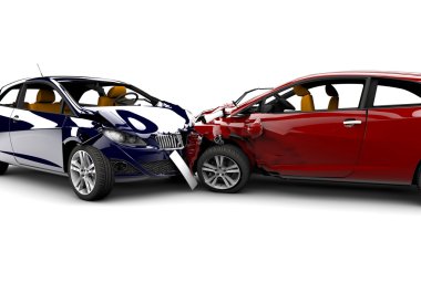 Accident with two cars clipart