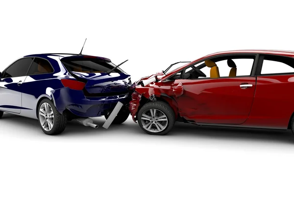Olycka med två bilar — Stockfoto