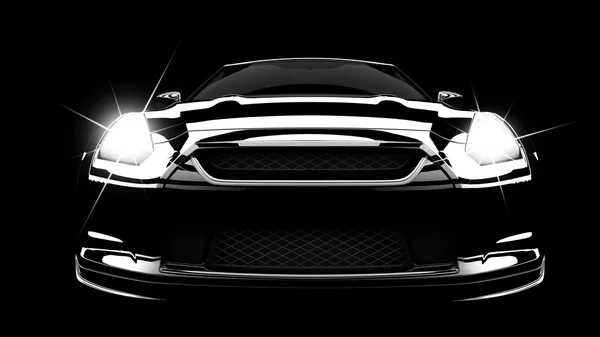 Fekete autó — Stock Fotó