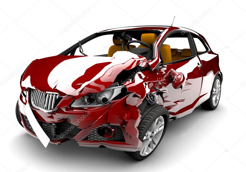 Red car accident