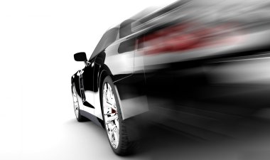 Black speed car clipart