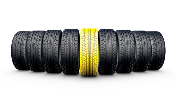 Wheels isolated on white