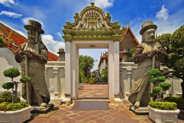 Entrance to Thai Wat clipart