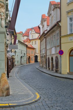 Old street in Prague clipart