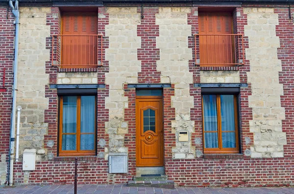 European brick and mortar apartment building, France — Stock Photo, Image