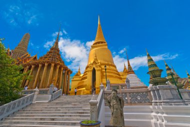 Grand palace ve stupa, bangkok, Tayland