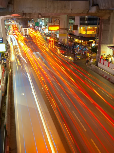 Легкие трассы в Бангкоке — стоковое фото