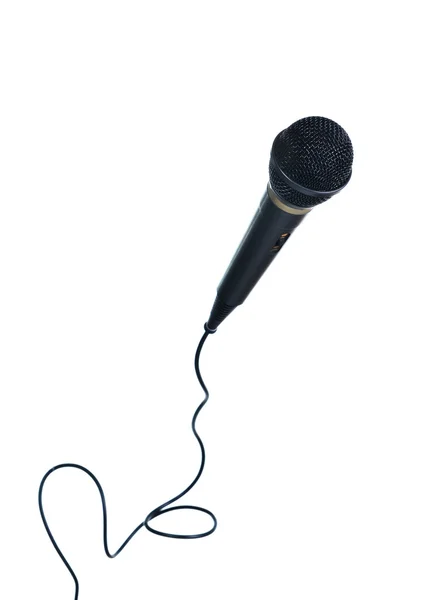 Tel ile klasik mikrofon — Stok fotoğraf