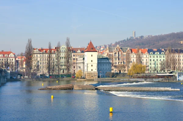 Beautiful Prague Quay — Stock Photo, Image