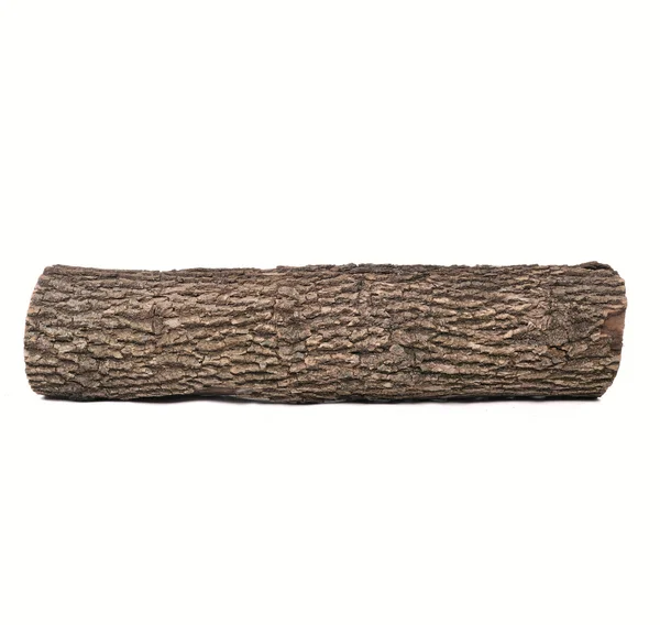 Single piece of dark wood, isolated on white — Stock Photo, Image
