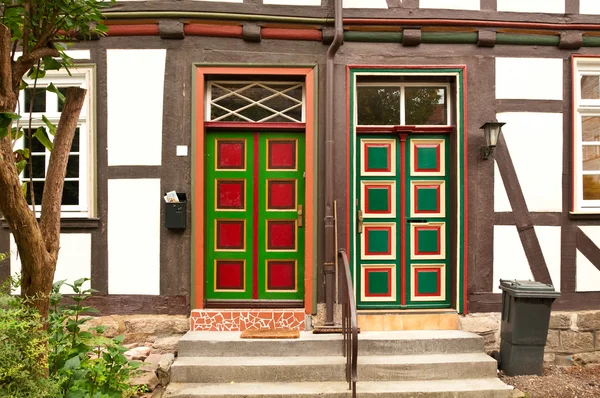 Old colorful housedoors — Stock Photo, Image