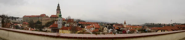 Chesky krumlov staden panoramisk överblick, Tjeckien — Stockfoto