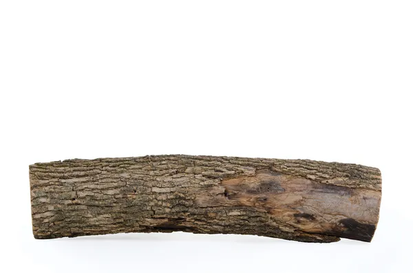 Крупный план изолированного бревна с деревянной текстурой — стоковое фото