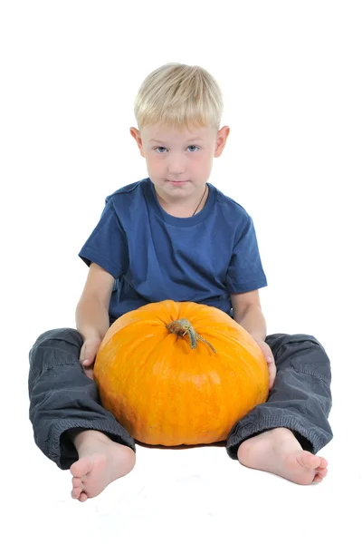 Stock image Child with pumpkin