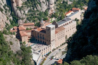 Montserrat monastery - a benedictine abbey, Catalonia, Spain clipart