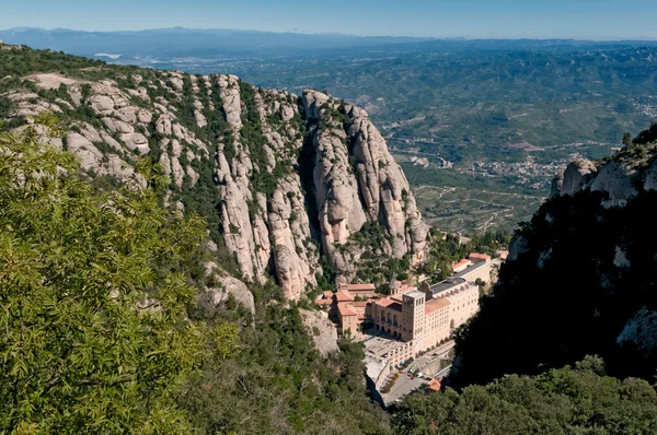 Monastério de Montserrat vista, Espanha — Fotografia de Stock