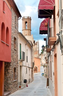 Medieval street, Spain clipart