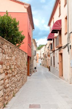 Old medieval street, Spain clipart