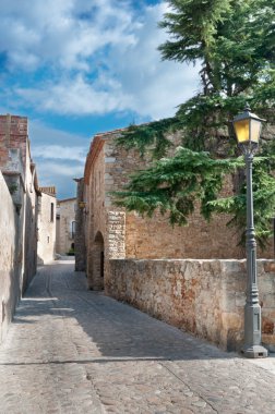 Street in Peratallada, Spain clipart