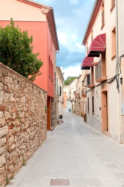 Eski ortaçağ street, İspanya — Stok fotoğraf