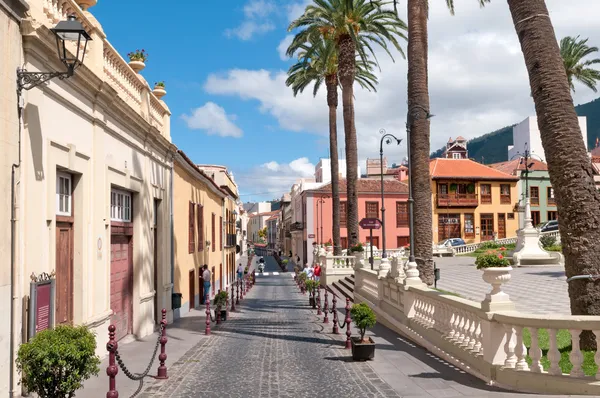 Straat in Spanje, la orotava, Canarische eilanden — Stockfoto