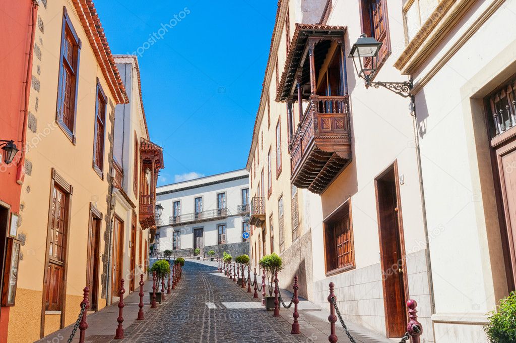 Street in Spain, La Orotava, Canary islands