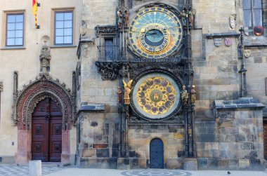 Old astronomical clock in Old Town Square, Prague clipart