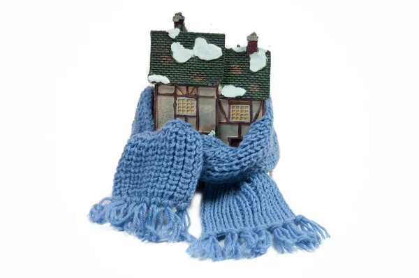Winter speelgoed huis — Stockfoto