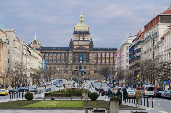 St. wenceslas square, Prag — Stok fotoğraf