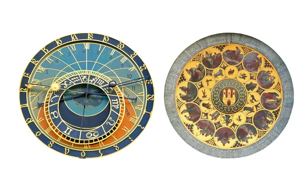 Αστρονομικό ρολόι της Πράγας, παλιάς πόλης τετραγωνικό, Τσεχία — Φωτογραφία Αρχείου