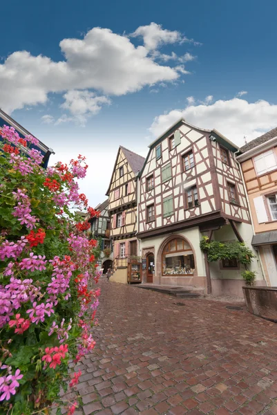 Вулиця в регіоні Alsace — стокове фото