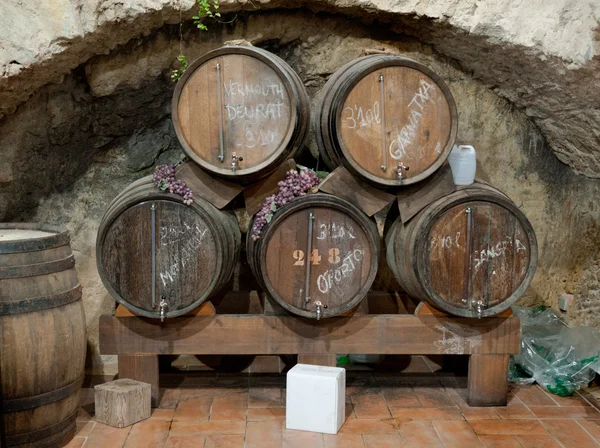 stock image Wine barrels, Canary island, Spain