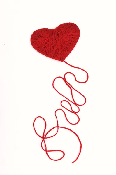 Heart with a thread — Stock Photo, Image