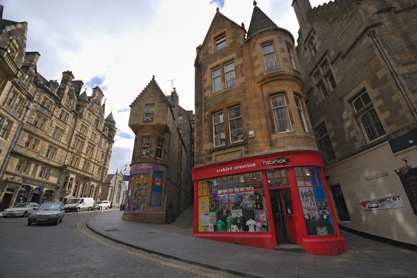 Edimburgo centro histórico da cidade, Cockburn Street — Fotografia de Stock