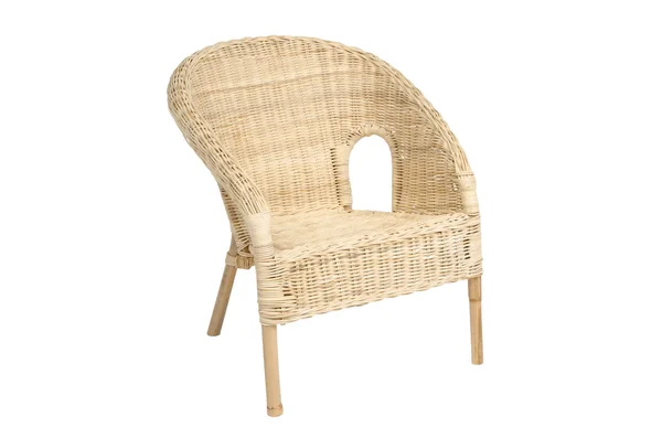 Плетеные удобные кресла изолированы — стоковое фото