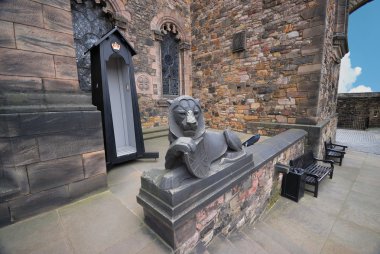 Statue of a Lion in Edinburgh Castle clipart