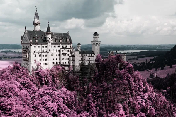 Κάστρο neuschwanstein διάσημο, Βαυαρία, Γερμανία — Φωτογραφία Αρχείου