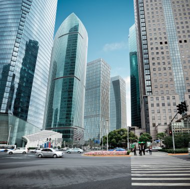 shanghai lujiazui Finans Merkezi Görünümü