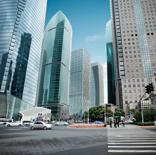 上海陆家嘴金融中心的视图 — 图库照片