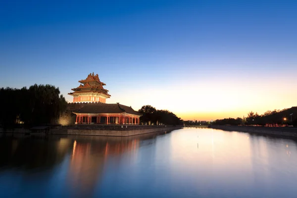 stock image The turret of forbidden city at dusk