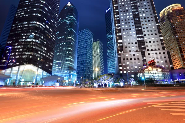 Shanghai financiële centrum 's nachts — Stockfoto
