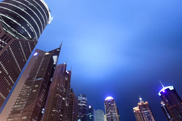 Šanghaj finančním centrem okresu v noci — Stock fotografie