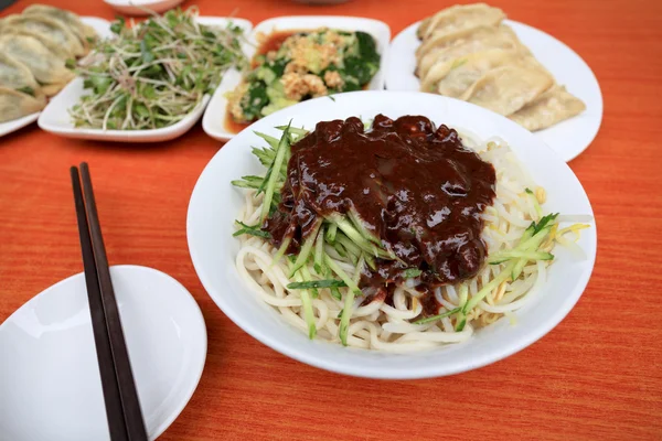 stock image Noodles with soybean paste