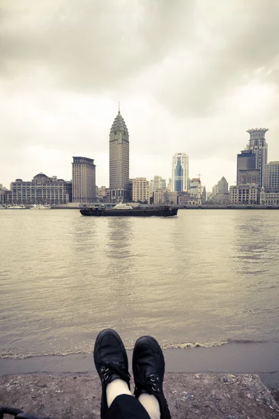 stock image Shanghai bund