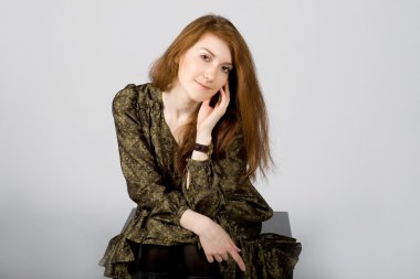 Studio portrait of a lady