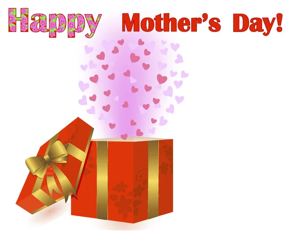 Cadeau de fête des mères . — Image vectorielle