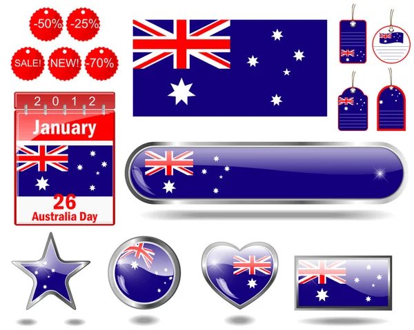 Symbole des australischen Tages. — Stockvektor