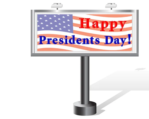 Le jour des présidents. Panneau publicitaire . — Image vectorielle