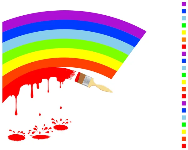 Pintura cores arco-íris . —  Vetores de Stock
